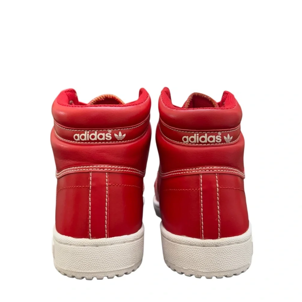 ADIDAS - TOP TEN HI RED WHITE “SCARLET RED” SNEAKERS